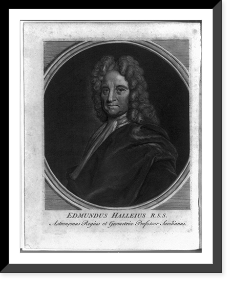 Black & White Photo - Edmundus Halleius - Vintage Home Decor Print