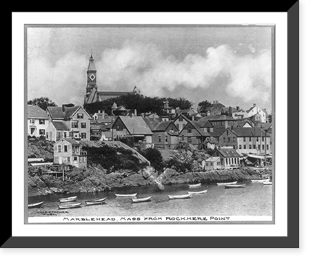 Historic Framed Print, Massachusetts - Marblehead - Looking from Rockmere Point,  17-7/8" x 21-7/8"