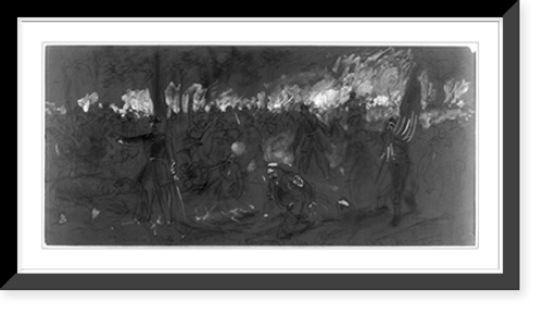 Historic Framed Print, Warrens Brigade overpowered by Longstreets advance,  17-7/8" x 21-7/8"