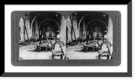 Vintage Building Photo - Dining hall and quarters of U.S, 1899