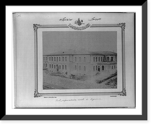 Historic Framed Print, [High School, Erzurum].Sebah & Joaillier, Phot., Constantinople.,  17-7/8" x 21-7/8"