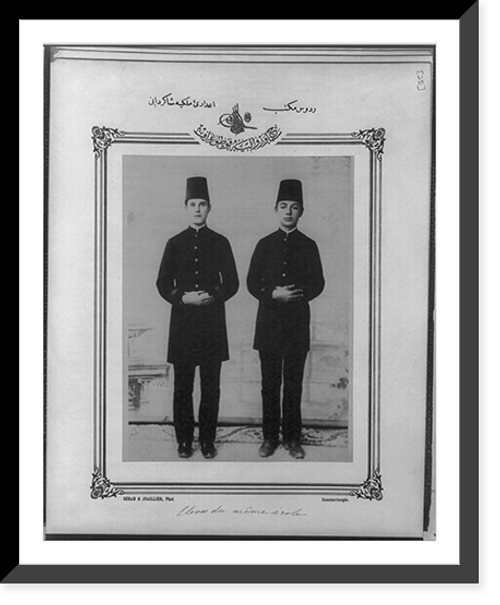 Historic Framed Print, [Students, High School, Rhodes].Sebah & Joaillier, Phot., Constantinople.,  17-7/8" x 21-7/8"