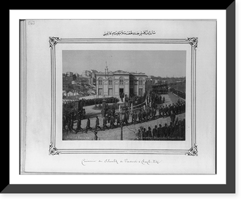Historic Framed Print, [The Selamlik (Sultan's procession to the mosque) at the Sazli Dervish Lodge on Friday].Abdullah Fr&egrave;res.,  17-7/8" x 21-7/8"