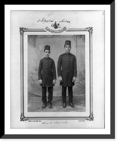 Historic Framed Print, [Students, high school, Baghdad].Sebah & Joaillier, Phot., Constantinople.,  17-7/8" x 21-7/8"