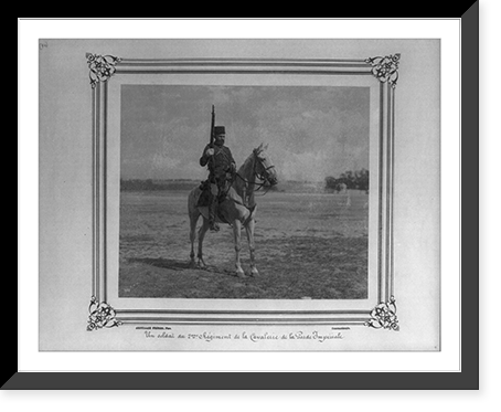 Historic Framed Print, [A soldier of the Second Cavalry Regiment of the Imperial Guard].Abdullah Fr&egrave;res, Phot., Constantinople.,  17-7/8" x 21-7/8"