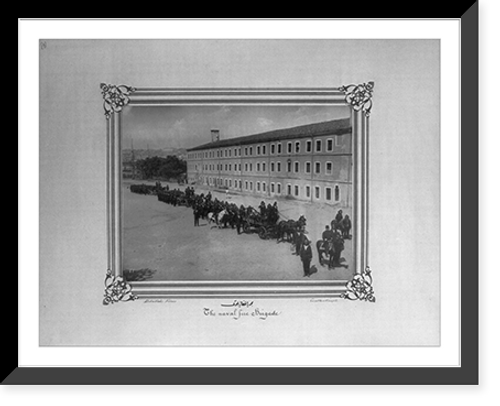 Historic Framed Print, [The Naval Fire Brigade].Abdullah Fr&egrave;res, Constantinople. - 2,  17-7/8" x 21-7/8"