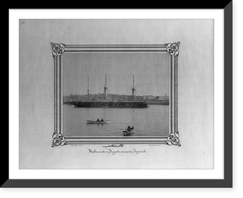 Historic Framed Print, [The Imperial Ironclad Frigate Mahmudiye].Abdullah Fr&egrave;res, Constantinople.,  17-7/8" x 21-7/8"