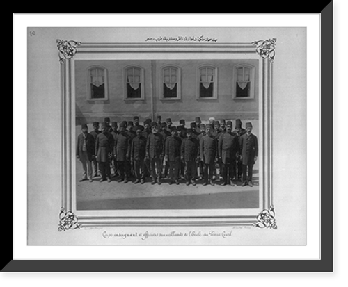 Historic Framed Print, [Group photograph of the teachers and the director of the Imperial School of Civil Engineering].Abdullah Fr&egrave;res, Constantinople.,  17-7/8" x 21-7/8"