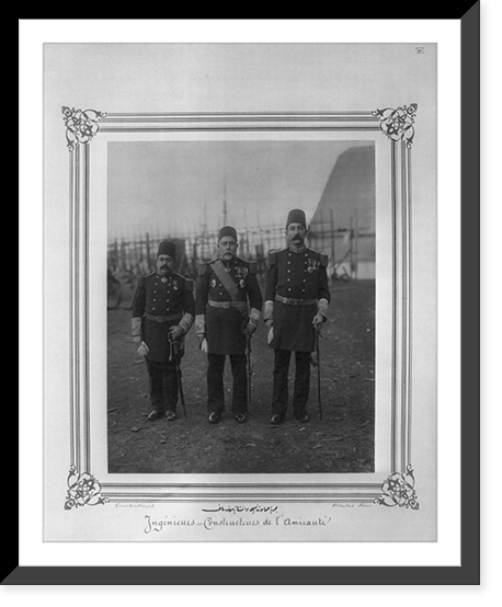 The Chairman of Naval Production and the construction engineers.Constantinople, Abdullah Fr&egrave;res, Vintage Wall Art