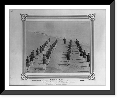 Historic Framed Print, [The students of the Navy class in the Imperial Naval Academy exercising with swords].Abdullah Fr&egrave;res, Phot., Constantinople.,  17-7/8" x 21-7/8"