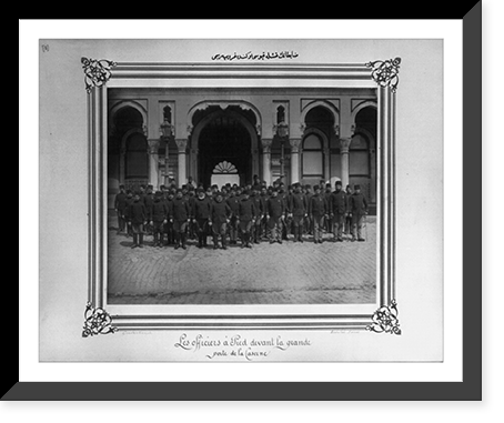 A group photograph of the officers in front of the door of the barracks.Constantinople, Abdullah Fr&egrave;res, Vintage Poster