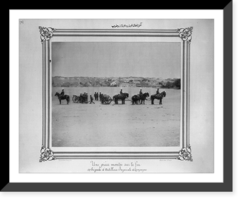 Historic Framed Print, [An artillery ready for firing].Constantinople, Abdullah Fr&egrave;res.,  17-7/8" x 21-7/8"