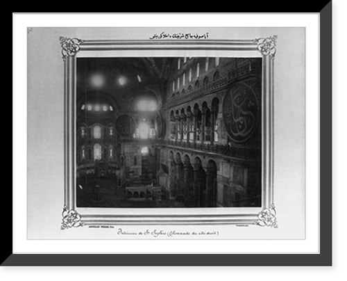 Historic Framed Print, [Interior view of the Ayasofya Camii (mosque)].Abdullah Fr&egrave;res, Phot., Constantinople. - 4,  17-7/8" x 21-7/8"