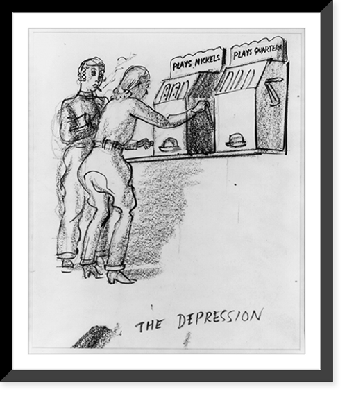 Historic Framed Print, The depression,  17-7/8" x 21-7/8"