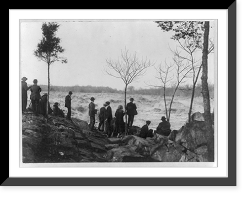 Historic Framed Print, D.C. - Potomac River - Great Falls during flood - 1924,  17-7/8" x 21-7/8"