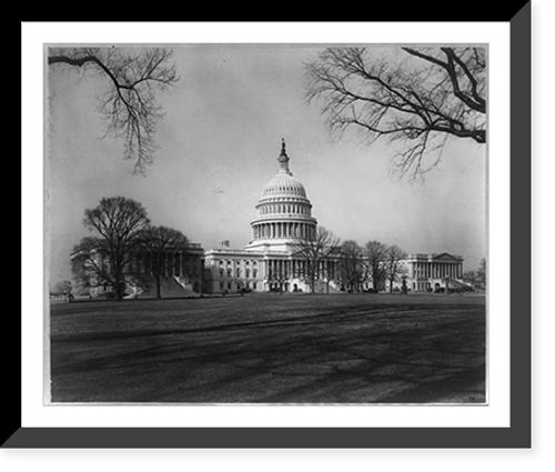 Historic Framed Print, East Front and southeast lawn, U.S. Capitol,  17-7/8" x 21-7/8"