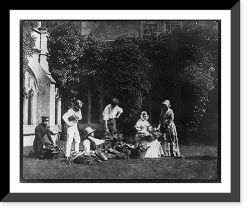 Historic Framed Print, [Group in the Lacock Abbey Cloister],  17-7/8" x 21-7/8"