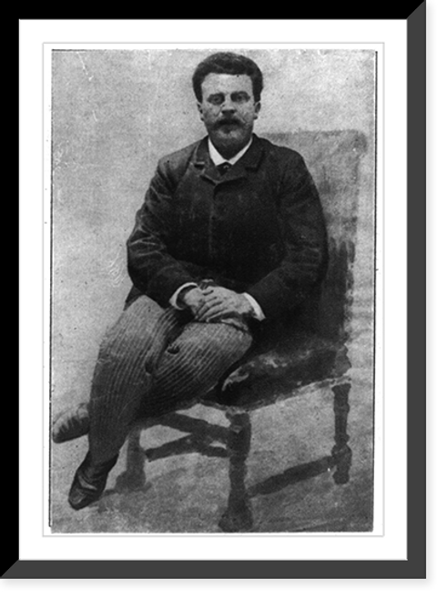 Historic Framed Print, Guy de Maupassant, 1850-1893,  17-7/8" x 21-7/8"