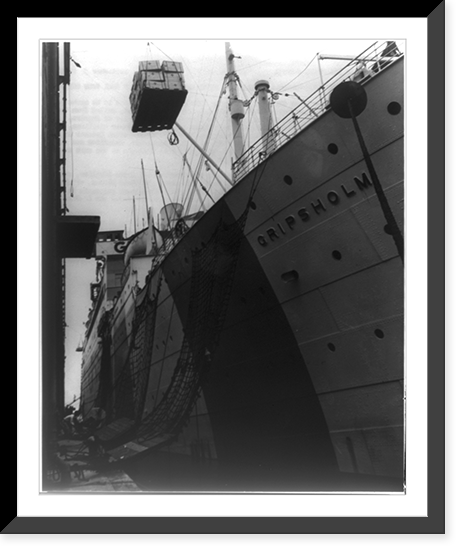 Exchange liner GRIPSHOLM sails to bring American internees back from Orient, Antique Print