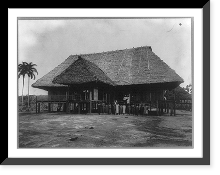 Station where dried latex is sold, Vintage Print