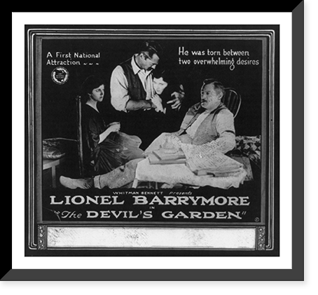 Motion picture advertisements: The Devil's Garden, starring Lionel Barrymore, Antique Poster
