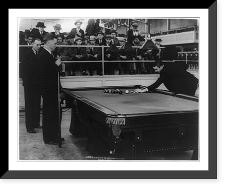Greenleaf retains billiard championship after hard fought tourney with Concannon, Antique Poster