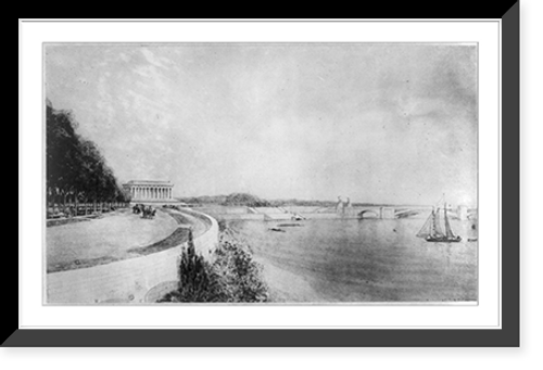 Historic Framed Print, Lincoln Memorial, Washington, D.C.,  17-7/8" x 21-7/8"