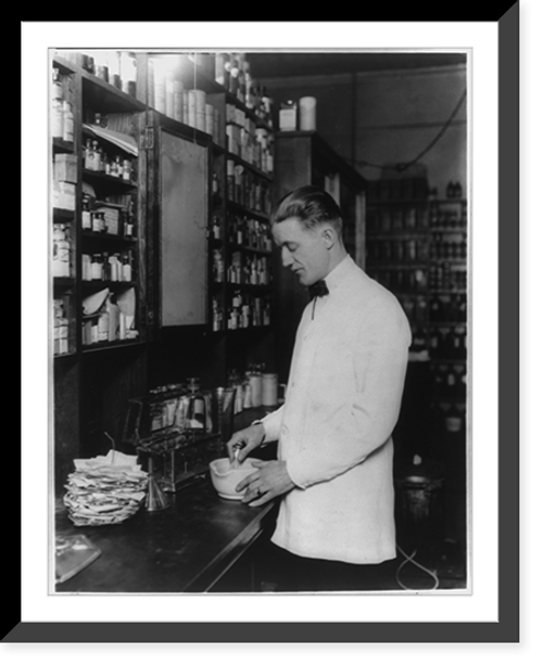 Historic Framed Print, The drug clerk,  17-7/8" x 21-7/8"