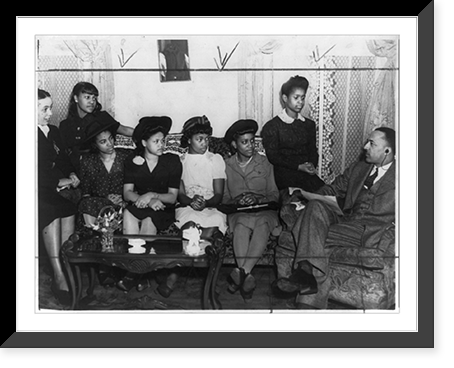 Black & White Photo - Judge William Hastie with NAACP youth council