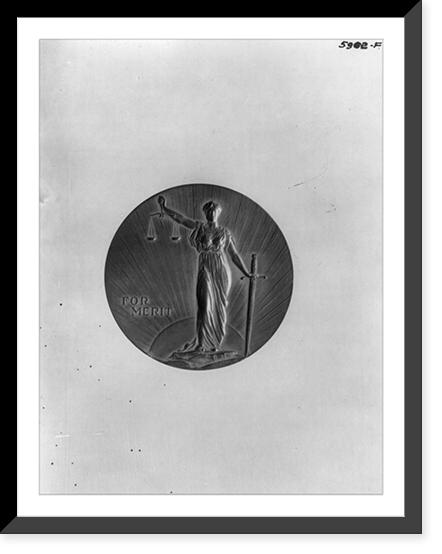 NAACP Spingarn award medal presented to Roland Hayes in 1924, front view, Antique Wall Art