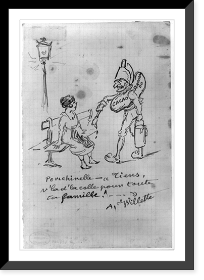 Poncinelle: Tiens, v'la d'la colle pour toute ta famille"", Antique Poster