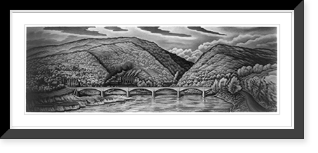 Historic Landscape - Mural by Paul Rohland in Mt. Union, Pa