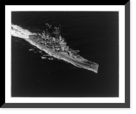 Starboard bow view of the USS BOSTON (CAG-1), the Navy's first guided missile cruiser, underway off Guantanamo Bay, Cuba, Historic Print