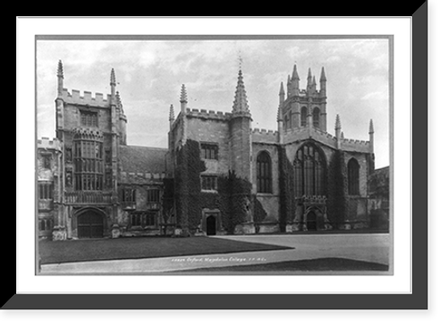 Historic Framed Print, Magdalen College, Oxford, England - 2,  17-7/8" x 21-7/8"