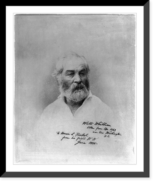 Historic Framed Print, Walt Whitman, 1819-1892 - 27,  17-7/8" x 21-7/8"