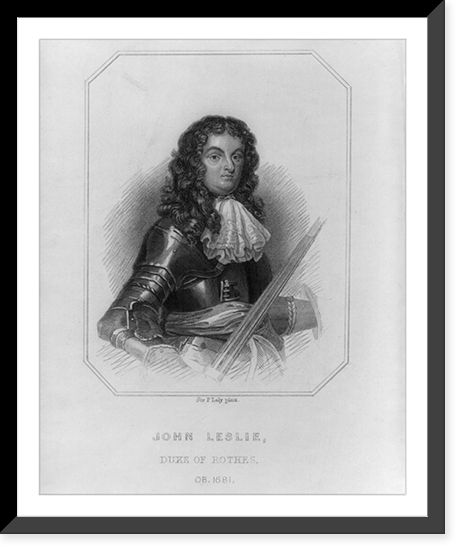 John Leslie, d. 1681, Vintage Print