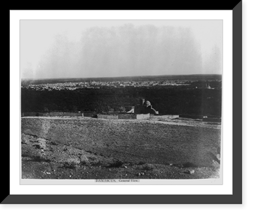 Historic Framed Print, Damascus. General view.Bonfils.,  17-7/8" x 21-7/8"