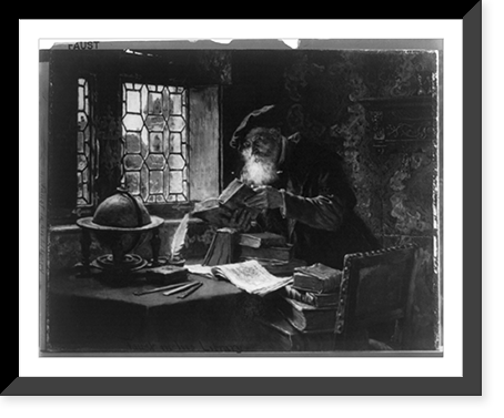 Faust in his library, Antique Wall Art