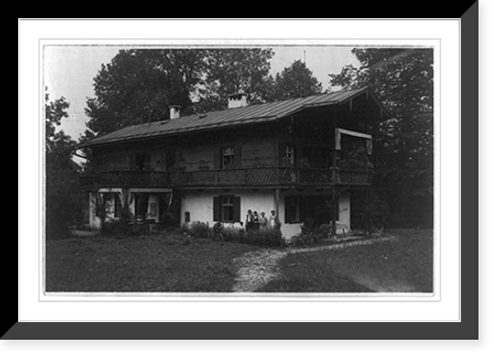 Historic Framed Print, Minna Bernays, Martha Freud, Anna Freud, Hanny Freud, Sophere Freud and Dorothy Burlingham? outside Freud summer house, Berchtesgaden, Germany,  17-7/8" x 21-7/8"