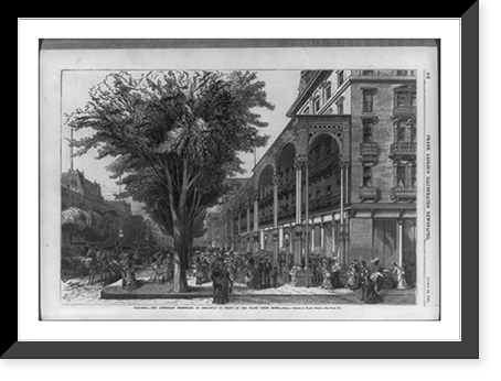 Saratoga - the afternoon promenade on Broadway in front of the Grand Union Hotel Classic, Antique Poster