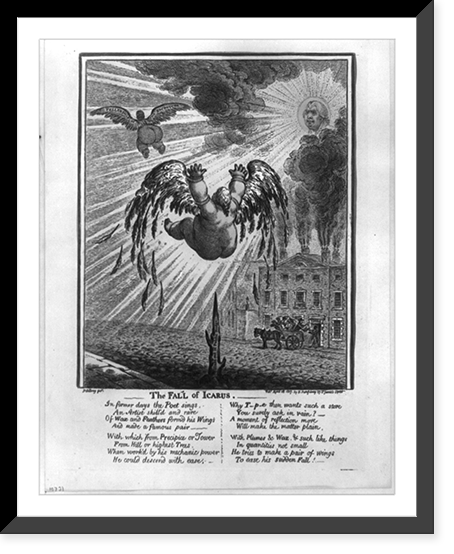 The fall of Icarus, Antique Poster