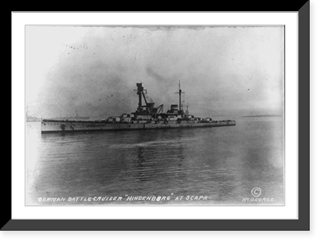 German battle-cruiser HINDENBERG at Scapa during the first world war, Antique Poster