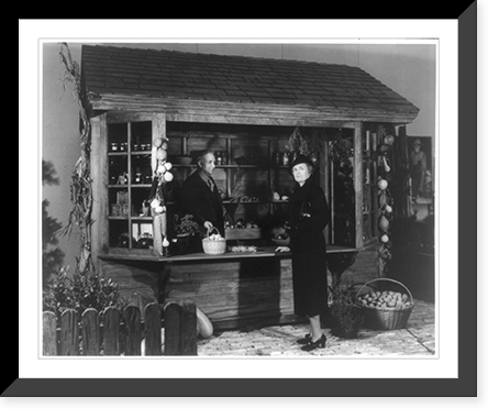 Allen Eaton and Lucinda Crile(?), co-curator with Eaton of the 1937 Rural Arts Exhibit at the USDA building; financed by the Russell Sage Foundation, Antique Poster