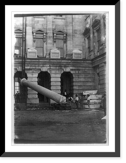 The Lincoln column, first monolith raised, Nov. 1860, Presidential election, being S. column of connecting corridor, Vintage Poster