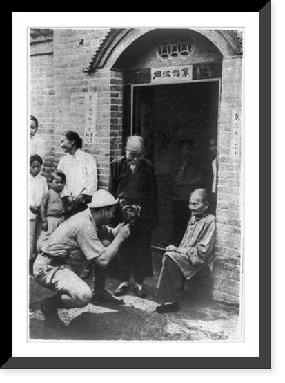 Mr. Harrison Forman photographing Kaifeng Jews, Antique Poster