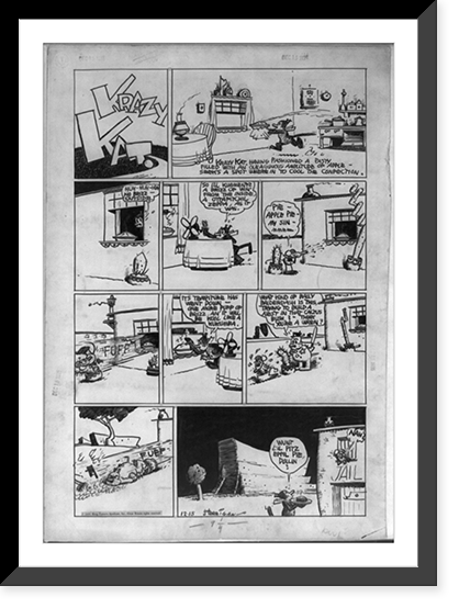 Krazy Kat. Krazy Kat, having fashioned a pasty filled with an oleaginous amplitude of apple, Vintage Poster