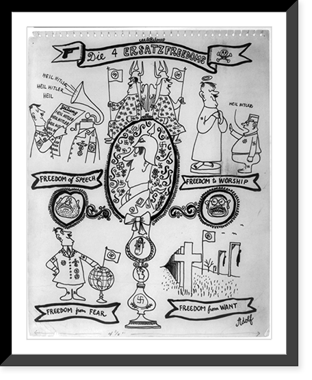 Die 4 Ersatzfreedoms, Antique Print