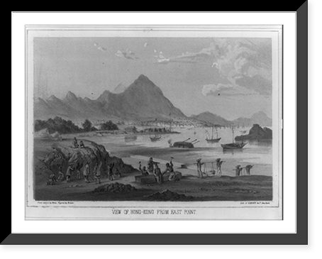 View of Hong Kong from East Point.from nature by Heine, figures by Brown ; lith. of Sarony & Co., New York, Antique Wall Art