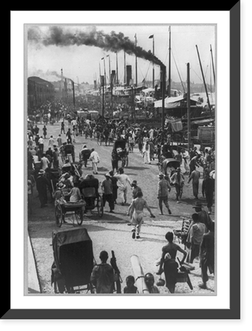 Historic Framed Print, China - Kiangsu province - Shanghai. The Bund,  17-7/8" x 21-7/8"
