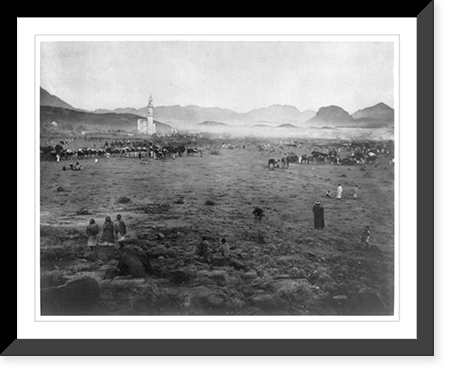 Pilgrims at Muzdalifah between Arafat and Mina, outside Mecca Classic, Vintage Print